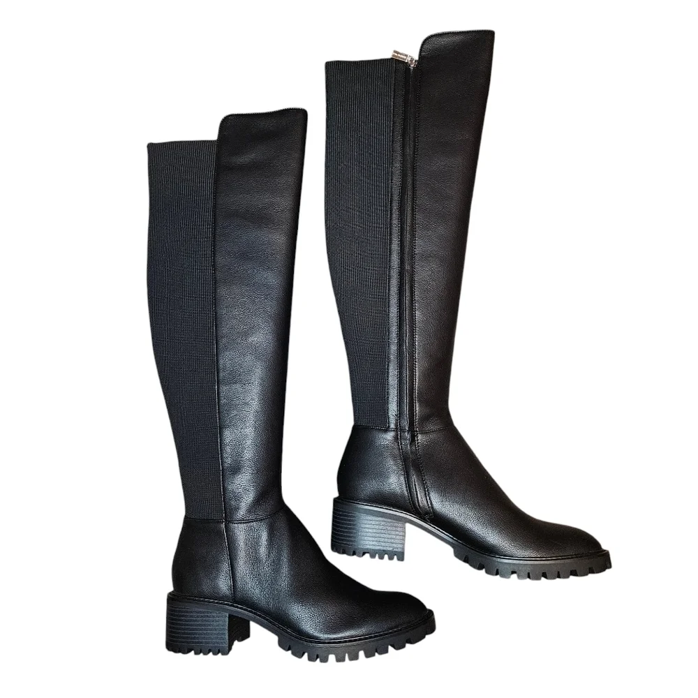 Kenneth Cole New York Riva Over-The-Knee Stretch Calf Boots Sz 8.5 Retail $199